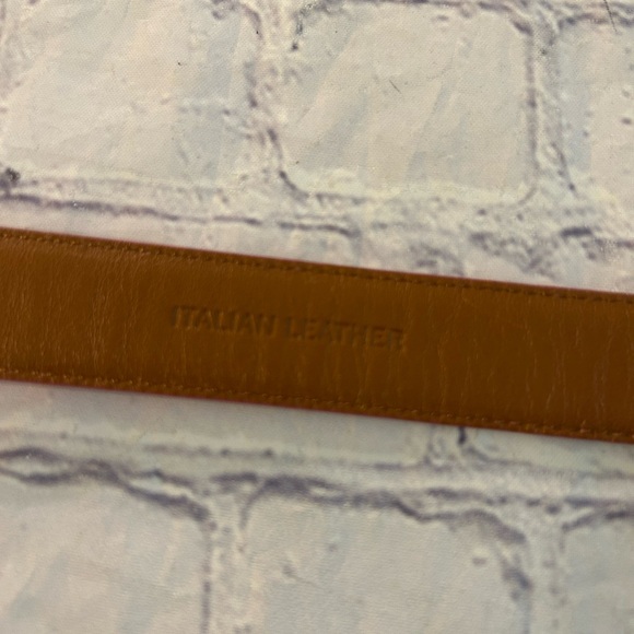 LAUREN RALPH LAUREN PINK CROC ITALIAN LEATHER GOLD TONE BUCKLE WOMENS BELT SMALL - Picture 10 of 13